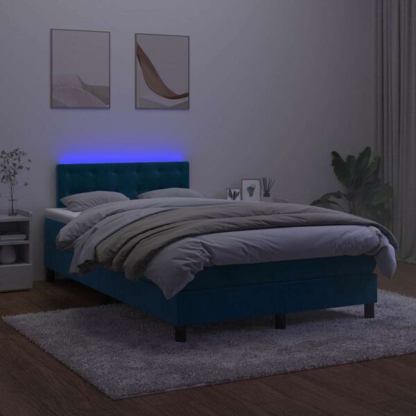 vidaXL s&ouml;t&eacute;tk&eacute;k b&aacute;rsony rug&oacute;s &eacute;s LED-es &aacute;gy matraccal 120x200 cm