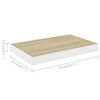 vidaXL tölgyszínű és fehér MDF lebegő fali polc 40 x 23 x 3,8 cm