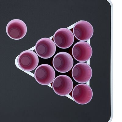 vidaXL összecsukható sörpong-asztal poharakkal és labdákkal 240 cm