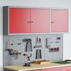 vidaXL Szersz&aacute;mszekr&eacute;ny &eacute;s pegboard szett polcokkal z&aacute;rral 5 pcs Piros