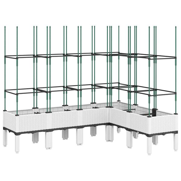 vidaXL feh&eacute;r polipropil&eacute;n r&aacute;csos kerti &uuml;ltetől&aacute;da 160 x 120 x 142,5 cm
