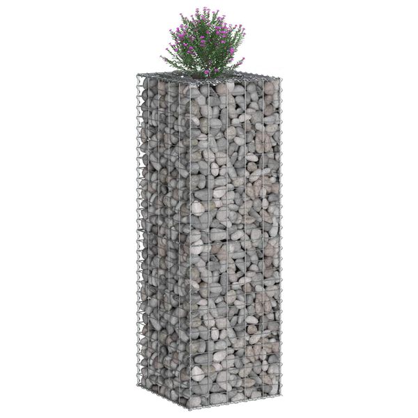 vidaXL Gabion emelt &aacute;gy Ez&uuml;st 50 x 50 x 150 cm Horganyzott ac&eacute;l