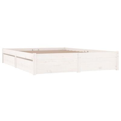 vidaXL fehér ágykeret fiókokkal 140 x 200 cm