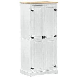 vidaXL Szekr&eacute;nyek Feh&eacute;r 76 x 50 x 170 cm T&ouml;m&ouml;r fenyőfa