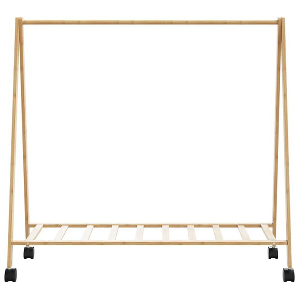 vidaXL bambusz ruhaállvány polcokkal és kerekekkel 103 x 40 x 183 cm