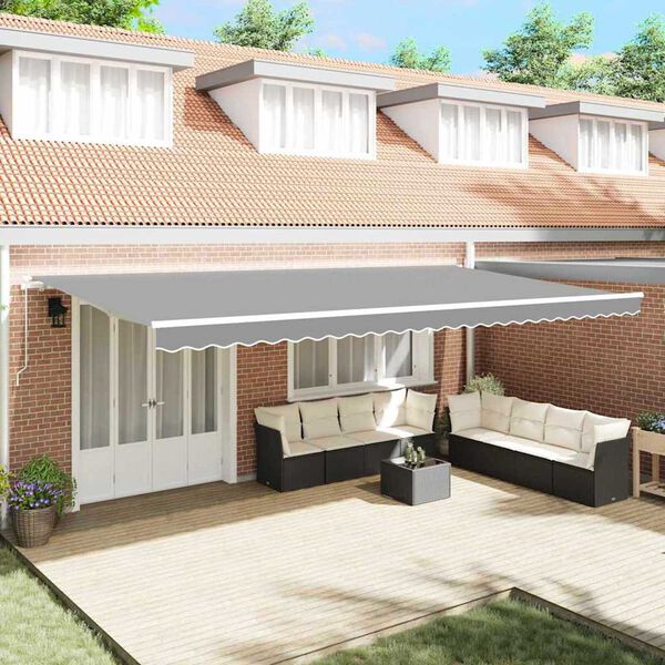 vidaXL Napernyő keret Fehér 600 × 300 cm Alumínium