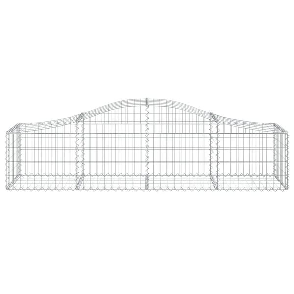 vidaXL 9 db &iacute;ves horganyzott vas gabion kos&aacute;r 200x50x40/60 cm
