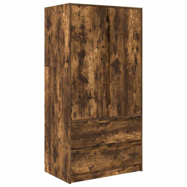 vidaXL Cabinet fi&oacute;kkal F&uuml;st&ouml;lt T&ouml;lgy 79,5 x 49 x 156 cm M&eacute;rn&ouml;ki fa