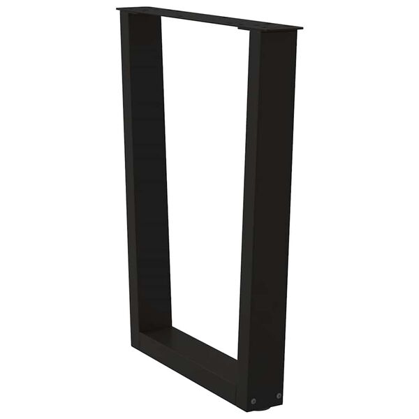 vidaXL 2 db fekete, V-alakú acél étkezőasztal láb 70 x (72-73,3) cm