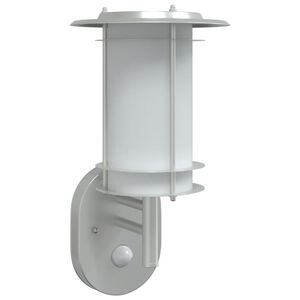 vidaXL ez&uuml;stsz&iacute;nű rozsdamentes ac&eacute;l k&uuml;lt&eacute;ri &eacute;rz&eacute;kelős falil&aacute;mpa