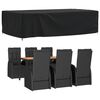 vidaXL fekete 420D oxford szövet kerti bútorhuzat 315x180x74 cm