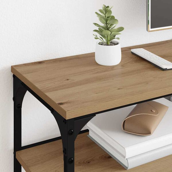 vidaXL TV szekr&eacute;ny Artisan t&ouml;lgy 160 x 30 x 50 cm Műszaki fa &eacute;s vas