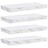 vidaXL Falpolc 4 db Feh&eacute;r m&aacute;rv&aacute;ny 50 x 23,5 x 3,8 cm Szerelt Fa