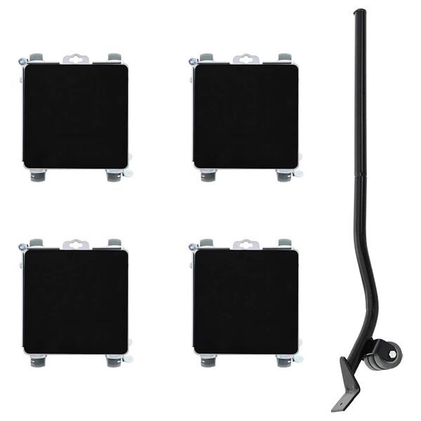 vidaXL 4 db b&uacute;torg&ouml;rgő emelővel, 17,5x16x7,5 cm, ac&eacute;l, 1600 kg