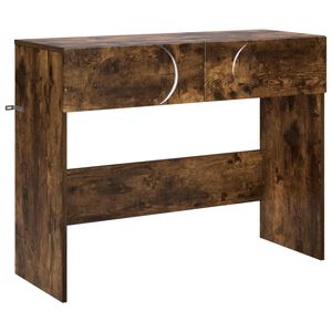 vidaXL Konzolasztal F&uuml;st&ouml;s T&ouml;lgy 96,5 x 38 x 75 cm szerelt fa