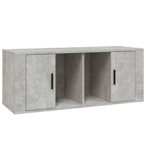 vidaXL betonsz&uuml;rke szerelt fa TV-szekr&eacute;ny 100x35x40 cm