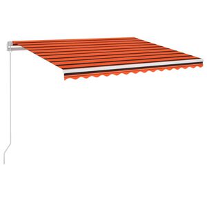 vidaXL narancss&aacute;rga &eacute;s barna k&eacute;zzel kih&uacute;zhat&oacute; napellenző 350 x 250 cm