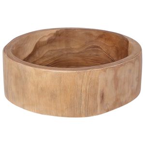 vidaXL Gy&uuml;m&ouml;lcs&ouml;st&aacute;l JEPARA T&ouml;k&eacute;letes T&ouml;m&ouml;r Teak Barna &Oslash; 30 cm