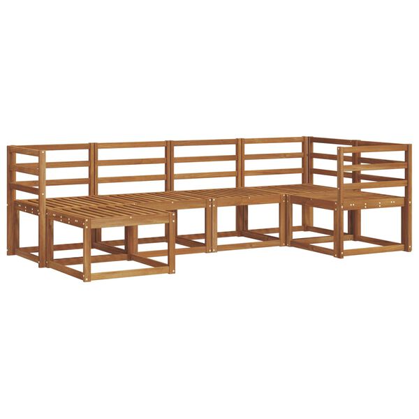 vidaXL K&uuml;lt&eacute;ri kanap&eacute; szett p&aacute;rn&aacute;val 6 pcs Term&eacute;szetes &eacute;s kr&eacute;msz&iacute;nű