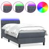 vidaXL s&ouml;t&eacute;tsz&uuml;rke b&aacute;rsony rug&oacute;s &eacute;s LED-es &aacute;gy matraccal 100x220 cm