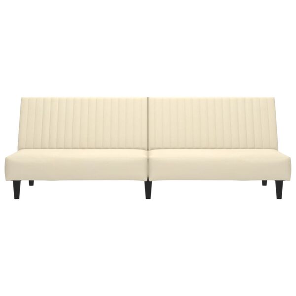 vidaXL k&eacute;tszem&eacute;lyes kr&eacute;msz&iacute;nű b&aacute;rsony kanap&eacute;&aacute;gy