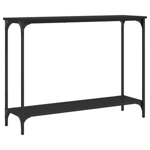 vidaXL fekete szerelt fa t&aacute;lal&oacute;asztal 101x30,5x75 cm