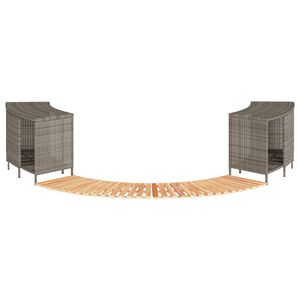 vidaXL sz&uuml;rke polyrattan &eacute;s t&ouml;m&ouml;r ak&aacute;cfa jakuzzi-keret