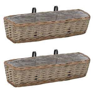 vidaXL 2 db fonott vir&aacute;gtart&oacute; PE b&eacute;l&eacute;ssel 60 cm