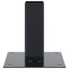 vidaXL 4 db antracit porszórt acél oszlopalapok négyzet alakú 46x46 mm