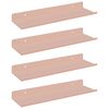 vidaXL Lebegő polc 4 db R&oacute;zsasz&iacute;n 30 x 9 x 2,5 cm Ac&eacute;l