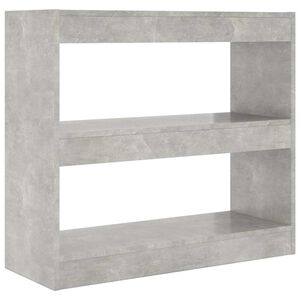 vidaXL betonsz&uuml;rke t&eacute;relv&aacute;laszt&oacute; k&ouml;nyvszekr&eacute;ny 80 x 30 x 72 cm