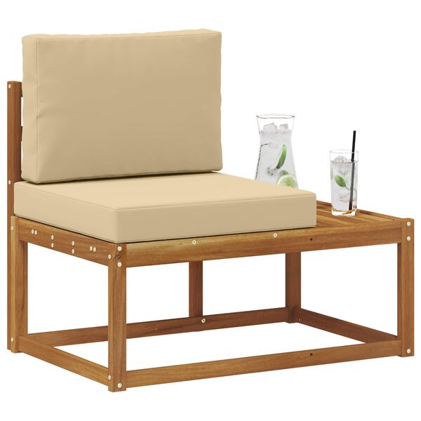 vidaXL K&uuml;lt&eacute;ri v&eacute;gleges kanap&eacute; p&aacute;rn&aacute;val Term&eacute;szetes 91 x 63 x 73 cm