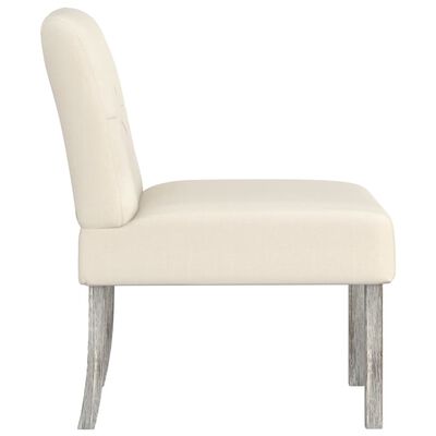 vidaXL vászonszínű szövet gombos szék