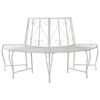 vidaXL Fa pad 4-&Uuml;lőhelyek sz&aacute;ma 160 x 80 x 89 cm Ac&eacute;l Antik feh&eacute;r