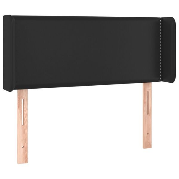 vidaXL fekete műbőr LED-es fejt&aacute;mla 103 x 16 x 78/88 cm