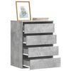 vidaXL betonsz&uuml;rke szerelt fa fi&oacute;kos sarokszekr&eacute;ny 60 x 41 x 76 cm