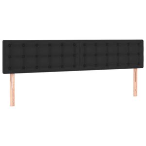 vidaXL fekete műbőr fejt&aacute;mla 160x5x78/88 cm