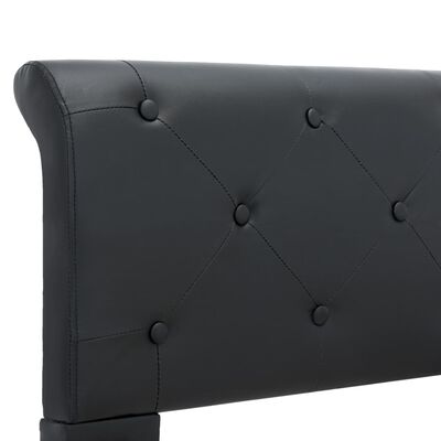 vidaXL fekete műbőr ágykeret 100 x 200 cm