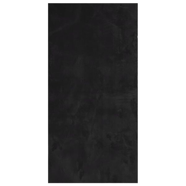 vidaXL HUARTE fekete r&ouml;vid sz&aacute;l&uacute; puha &eacute;s moshat&oacute; szőnyeg 100 x 200 cm