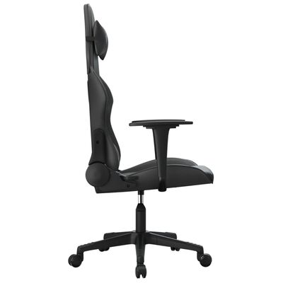 vidaXL fekete műbőr masszázs gamer-szék