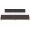 vidaXL LED Box Spring &Aacute;gy matracmal S&ouml;t&eacute;t Barna 200 x 200 cm sz&ouml;vet