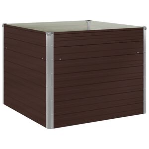 vidaXL barna kerti magas&aacute;gy&aacute;s horganyzott ac&eacute;lb&oacute;l 100 x 100 x 77 cm