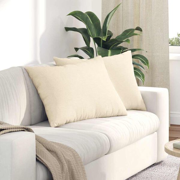 vidaXL Kanap&eacute; p&aacute;rn&aacute;k 2 pcs Kr&eacute;m 70 x 50 cm B&aacute;rsonyos sz&ouml;vet