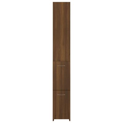 vidaXL barna tölgyszínű szerelt fa fürdőszobaszekrény 25x26,5x170 cm