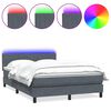 vidaXL s&ouml;t&eacute;tsz&uuml;rke b&aacute;rsony rug&oacute;s &eacute;s LED-es &aacute;gy matraccal 160x210 cm