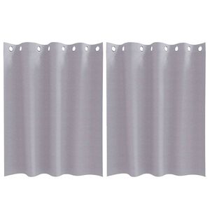 vidaXL Fekete F&uuml;gg&ouml;ny Gyűrűkkel 2 db F&eacute;m Sz&uuml;rke 140 x 140 cm