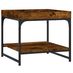 vidaXL f&uuml;st&ouml;s t&ouml;lgy sz&iacute;nű szerelt fa doh&aacute;nyz&oacute;asztal 49,5x49,5x45 cm