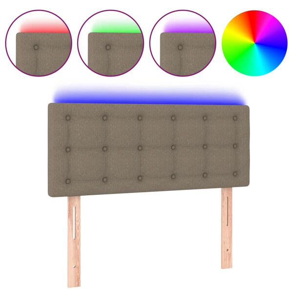 vidaXL t&oacute;psz&iacute;nű sz&ouml;vet LED-es fejt&aacute;mla 100x5x78/88 cm