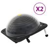 vidaXL 2 db HDPE &eacute;s alum&iacute;nium napelemes medencefűtő 75 x 75 x 36 cm