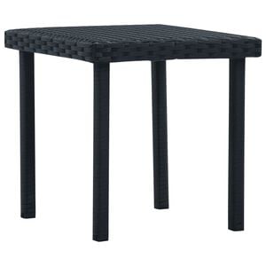 vidaXL fekete polyrattan kerti te&aacute;z&oacute;asztal 40 x 40 x 40 cm